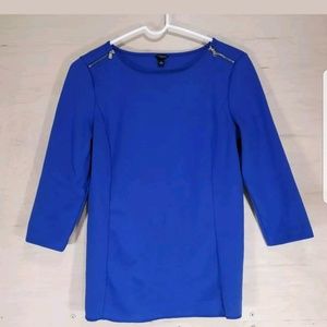 🦋Ann Taylor 3/4 Sleeve Blue Top Size Small